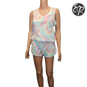 Emerson Road tie-dye tank and short pajama set NWT Small